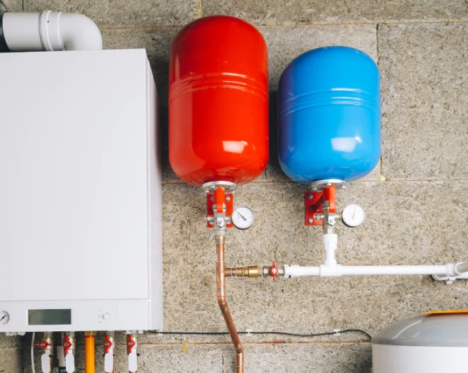 a newly installed water heater system